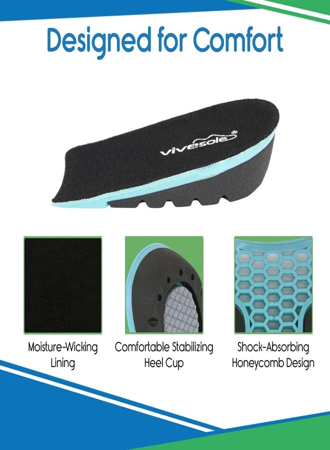 ViveSole Height Increase Insoles (Pair) - Heel Lifts for Men, Women, Leg Length Discrepancy - Plantar Fasciitis Relief Shoe Inserts - Orthopedic Cups for Foot Pain - Lightweight Gel Support - Image 4